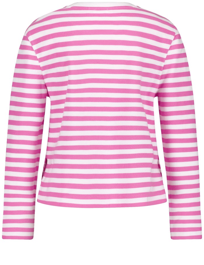 Gerry Weber Striped long sleeve top T-skjorte Rosa | ZNSL3454