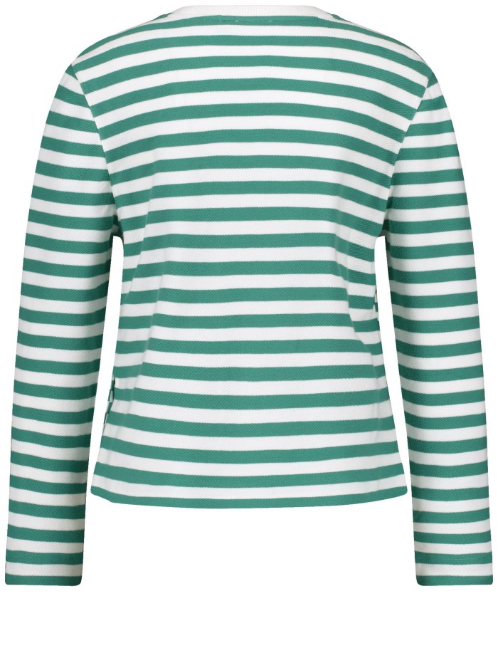 Gerry Weber Striped long sleeve top T-skjorte Grønn | JAKR5042