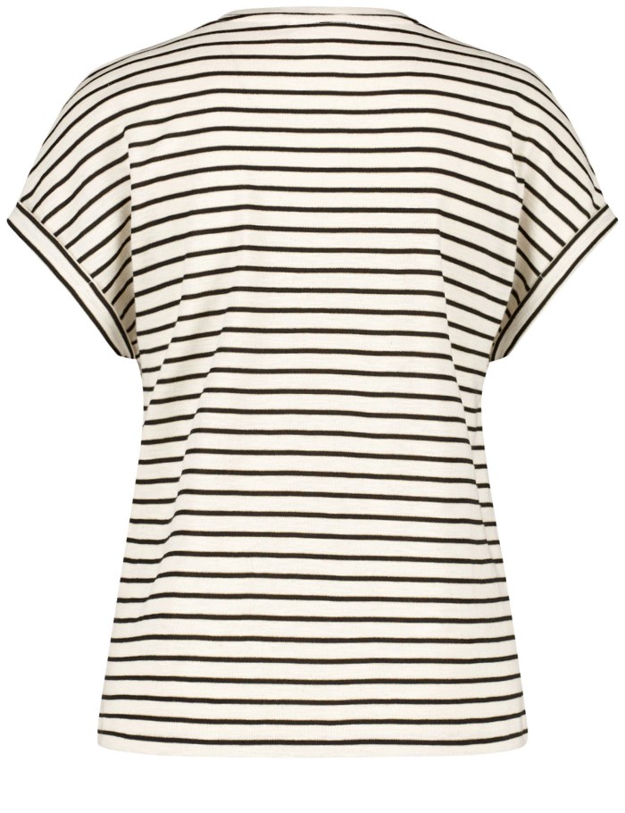 Gerry Weber Striped short sleeve top T-skjorte Hvite | GMQL7309