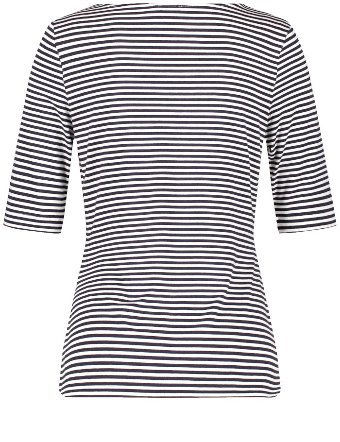 Gerry Weber Striped top with mid-length sleeves T-skjorte Blå | HSMI9956