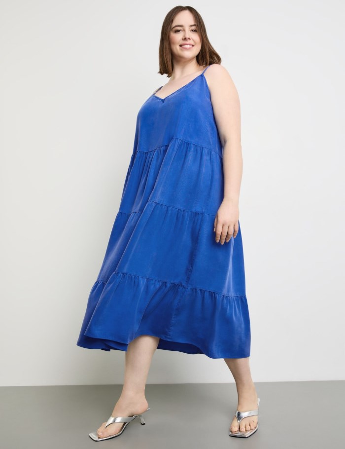 SAMOON Summer dress made of TENCEL™ lyocell Kjole Blå | VPJZ3031