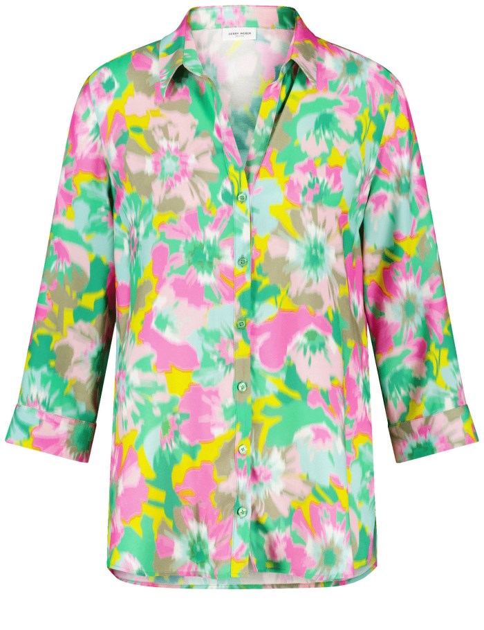 Gerry Weber Sustainable blouse with 3/4-length sleeves Bluse Multicolor | HBPL0846