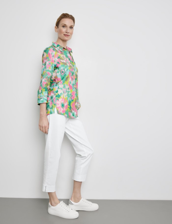 Gerry Weber Sustainable blouse with 3/4-length sleeves Bluse Multicolor | HBPL0846