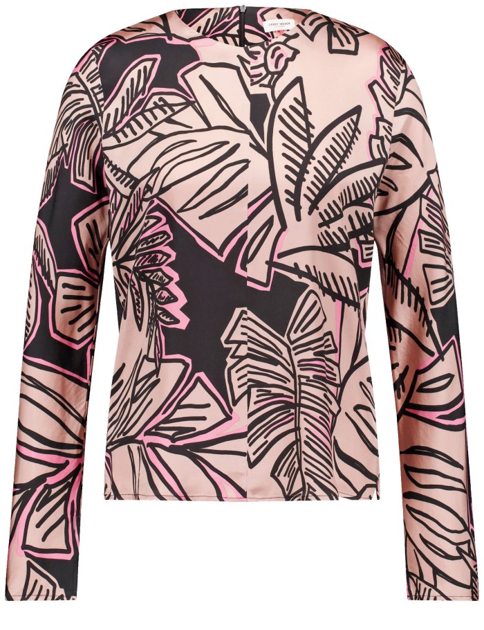 Gerry Weber Sustainable blouse with a tropical print Bluse Multicolor | KTNC5661