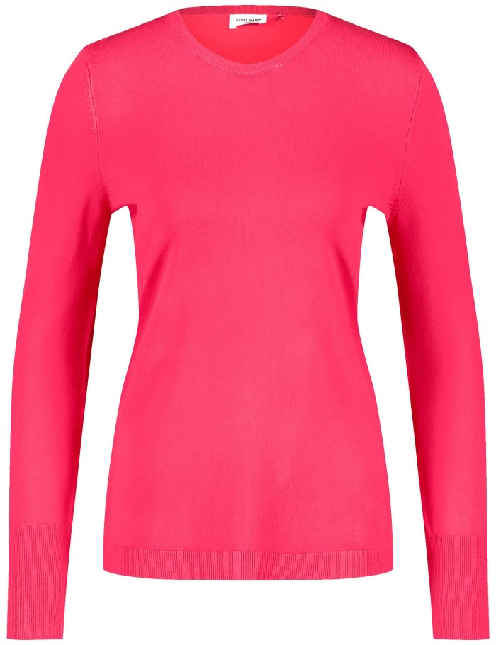 Gerry Weber Sustainable jumper with decorative buttons Strikkevarer Rosa | LDDF7021