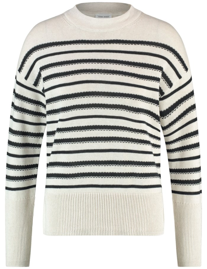 Gerry Weber Sustainable knitted jumper Strikkevarer Hvite | YABY7488