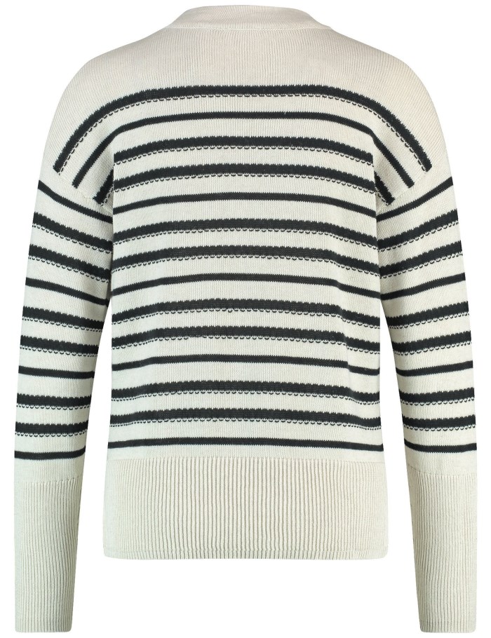 Gerry Weber Sustainable knitted jumper Strikkevarer Hvite | YABY7488