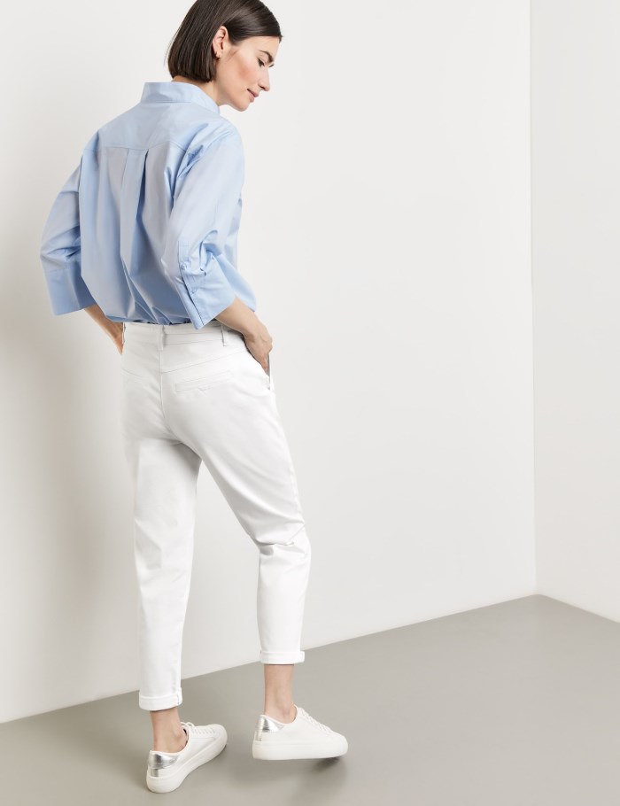 Gerry Weber Sustainable trousers KES꞉SY CHINO Bukser Hvite | ZCOW4411