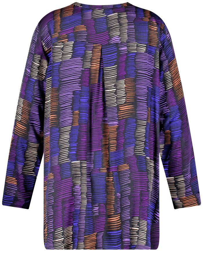 SAMOON Sustainable viscose tunic Bluse Lilla | KONW3327