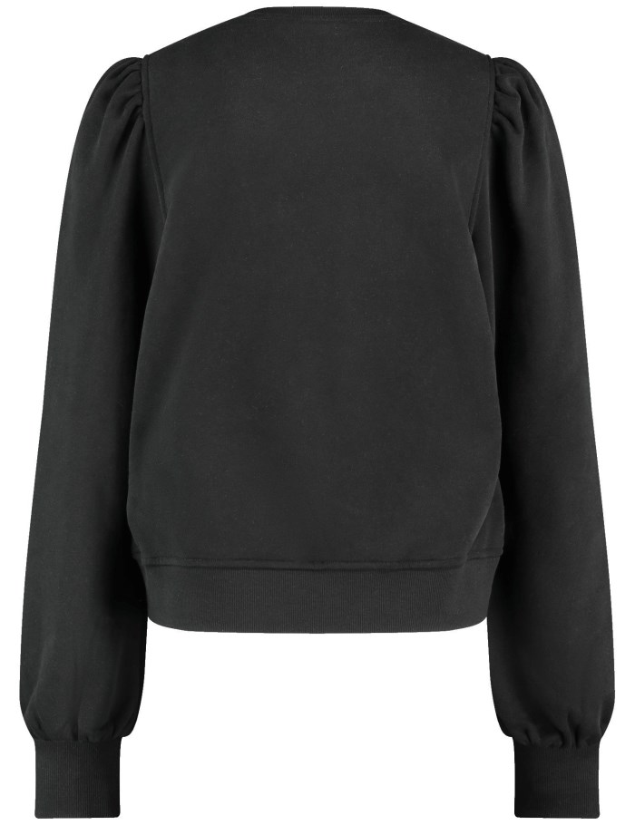 TAIFU Sweatshirt with rhinestone embellishment T-skjorte Svarte | ILOG9791