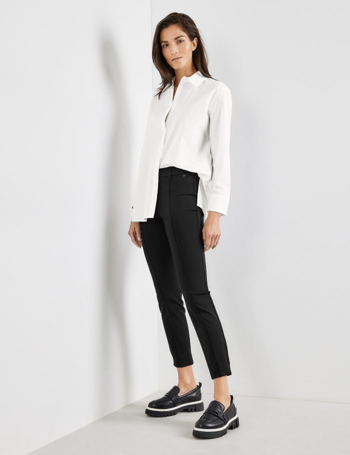 Gerry Weber Techno-stretch trousers Bukser Svarte | EPCA1337