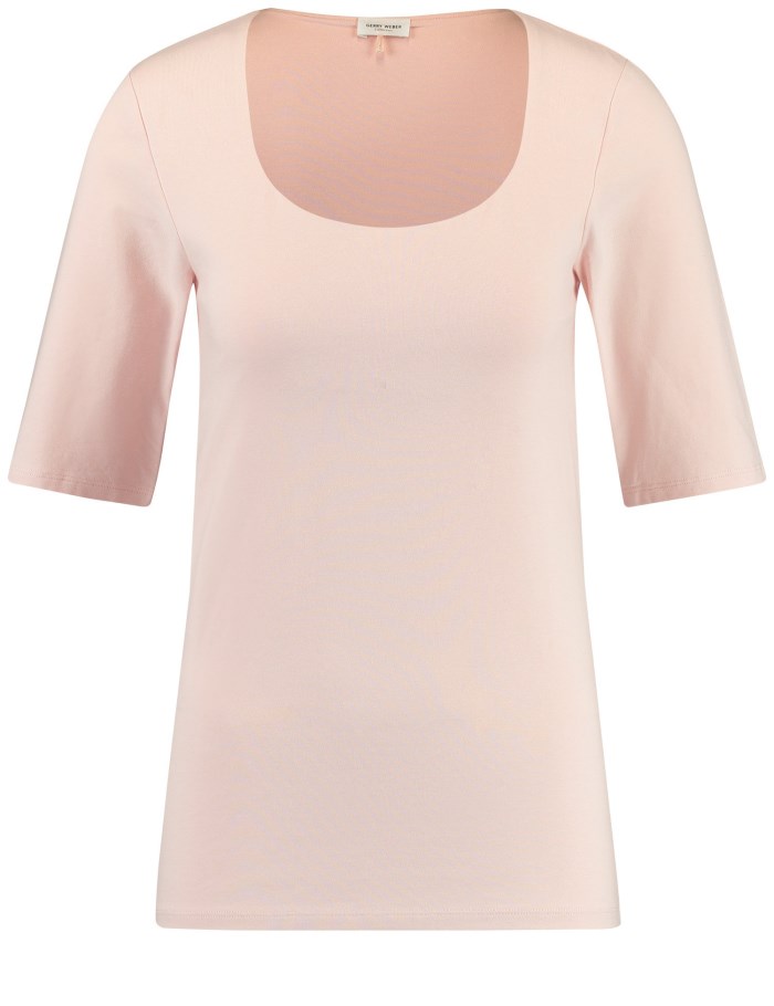 Gerry Weber Top with mid-length sleeves and a wide neckline T-skjorte Rosa | MWNH0357