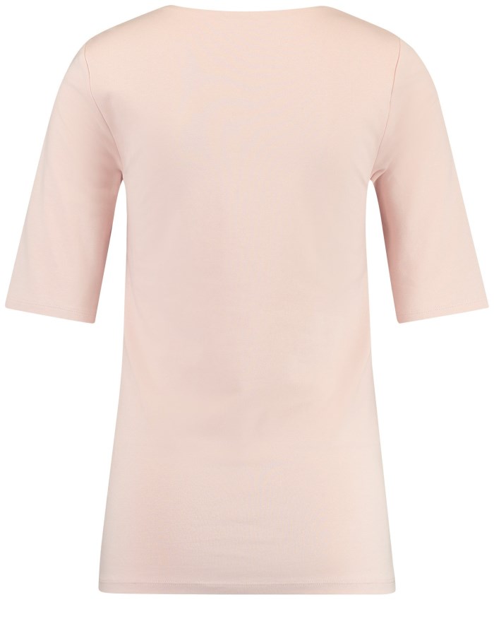 Gerry Weber Top with mid-length sleeves and a wide neckline T-skjorte Rosa | MWNH0357