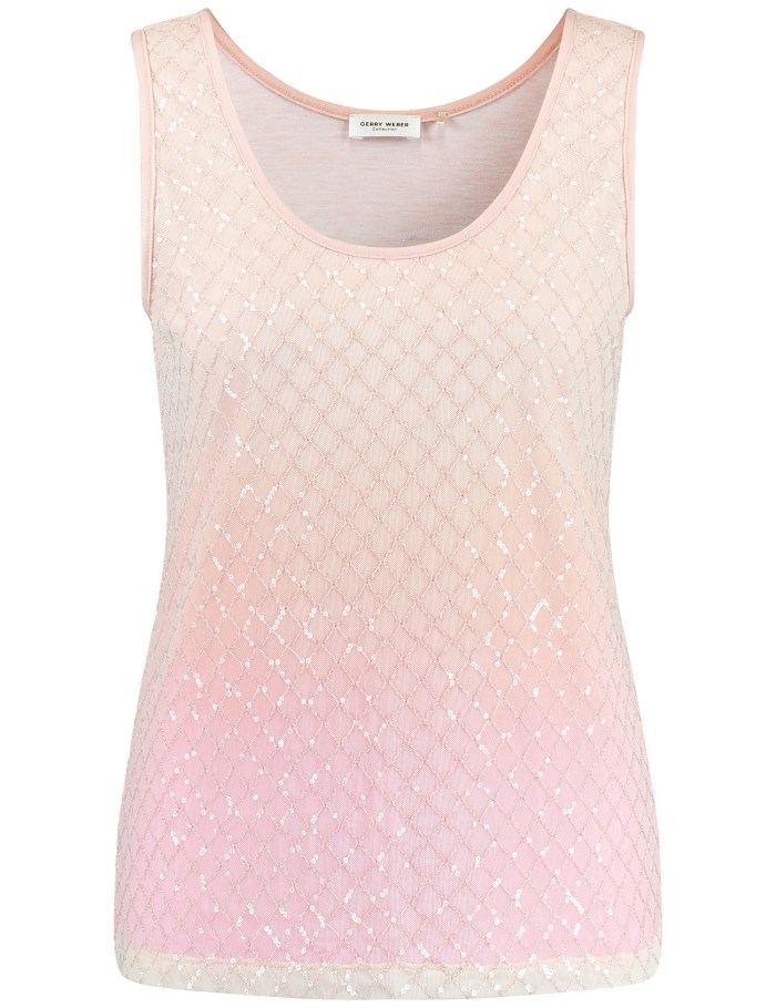 Gerry Weber Top with sequins T-skjorte Rosa | XREJ7956