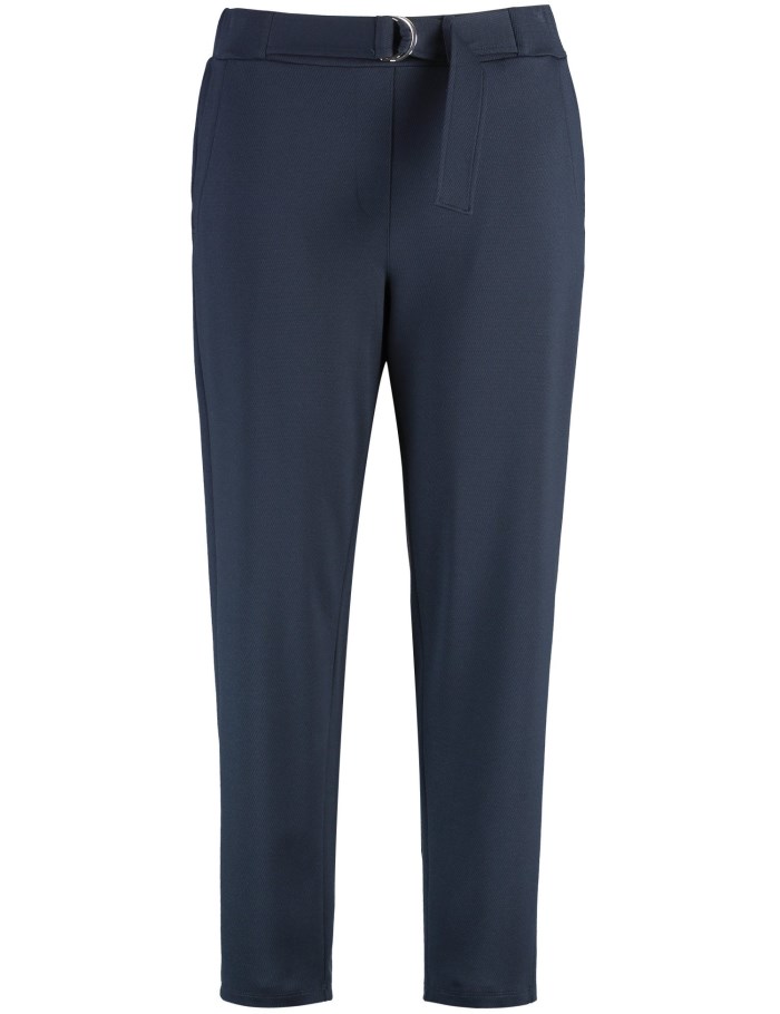 SAMOON Tracksuit bottoms with added stretch for comfort Bukser Blå | TSPD2386