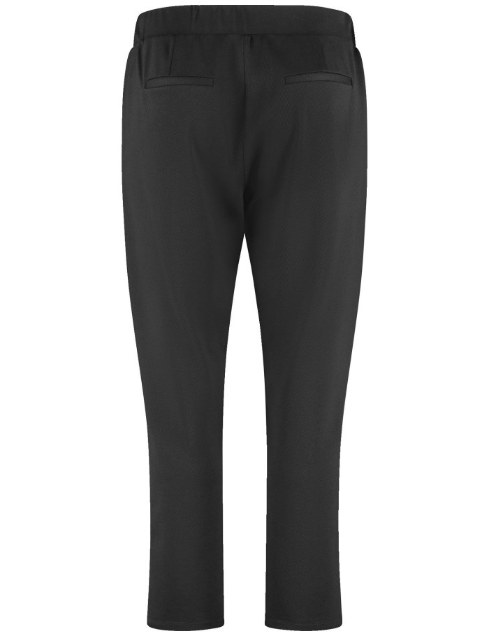 SAMOON Tracksuit bottoms with added stretch for comfort Bukser Svarte | TZHF8936