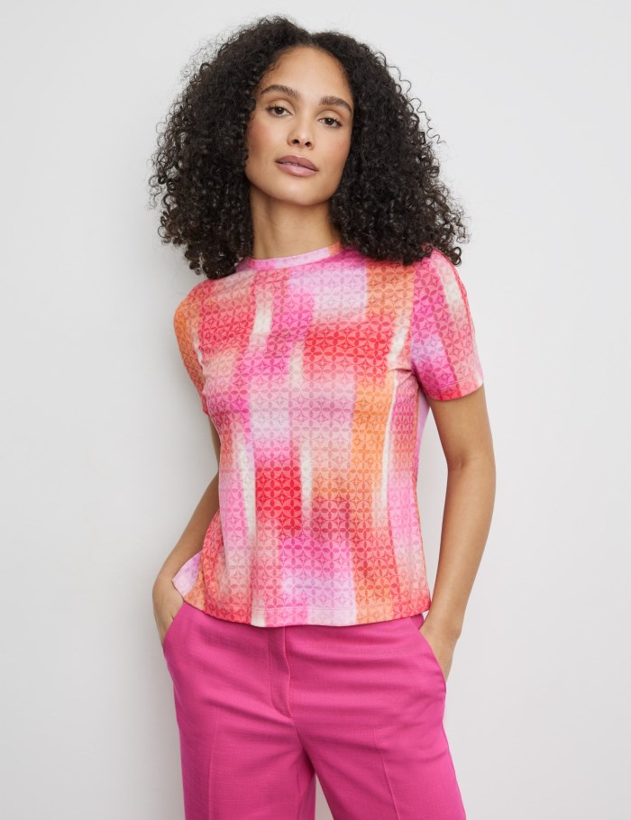 Gerry Weber T-shirt with a minimalist pattern T-skjorte Multicolor | NCDK2927