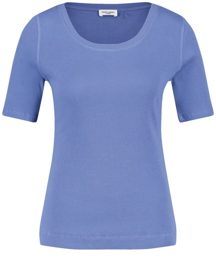 Gerry Weber T-shirt with a ribbed texture T-skjorte Blå | BAVW4870