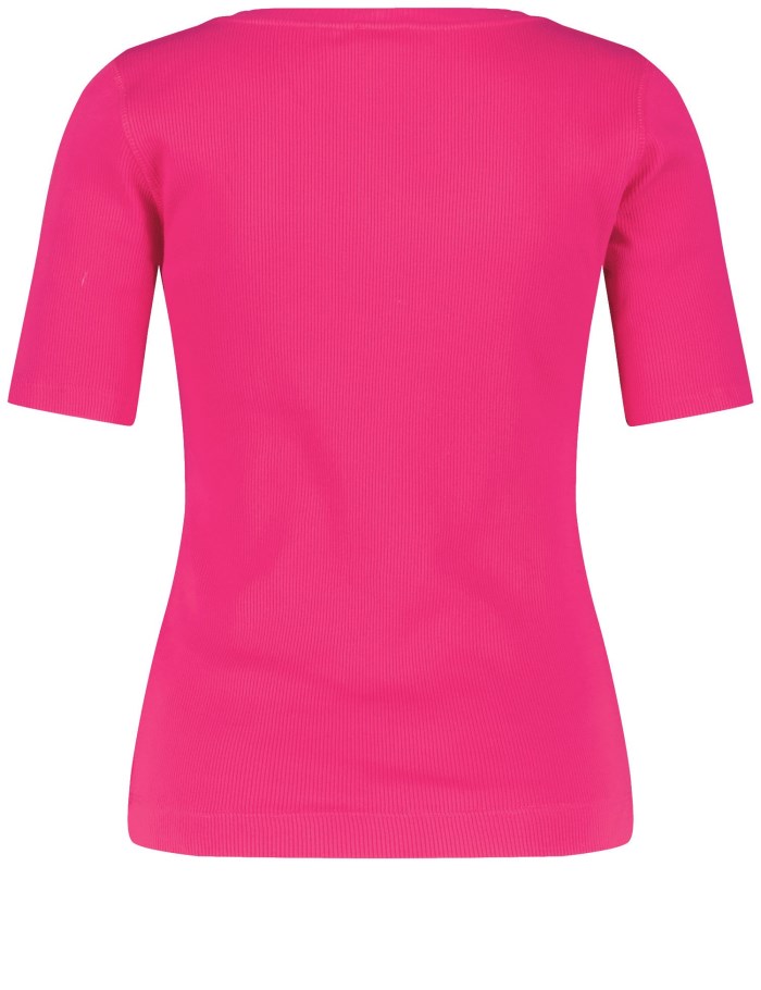 Gerry Weber T-shirt with a ribbed texture T-skjorte Rosa | UUDB2075