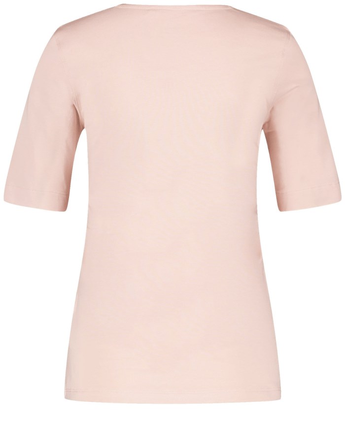 Gerry Weber T-shirt with a satin trim T-skjorte Rosa | LBMQ6388