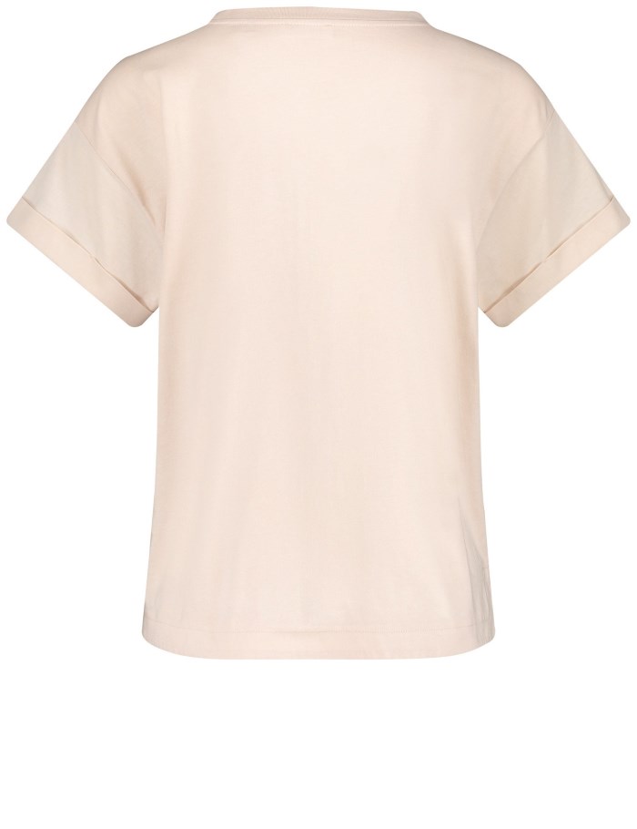 Gerry Weber T-shirt with printed lettering T-skjorte Beige | PFJR0686