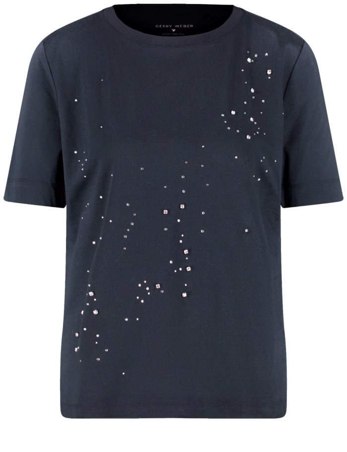 Gerry Weber T-shirt with rhinestone embellishment T-skjorte Blå | ODOD1090