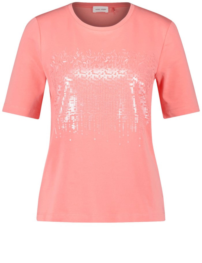 Gerry Weber T-shirt with sequin embroidery T-skjorte Rød | SURO7499