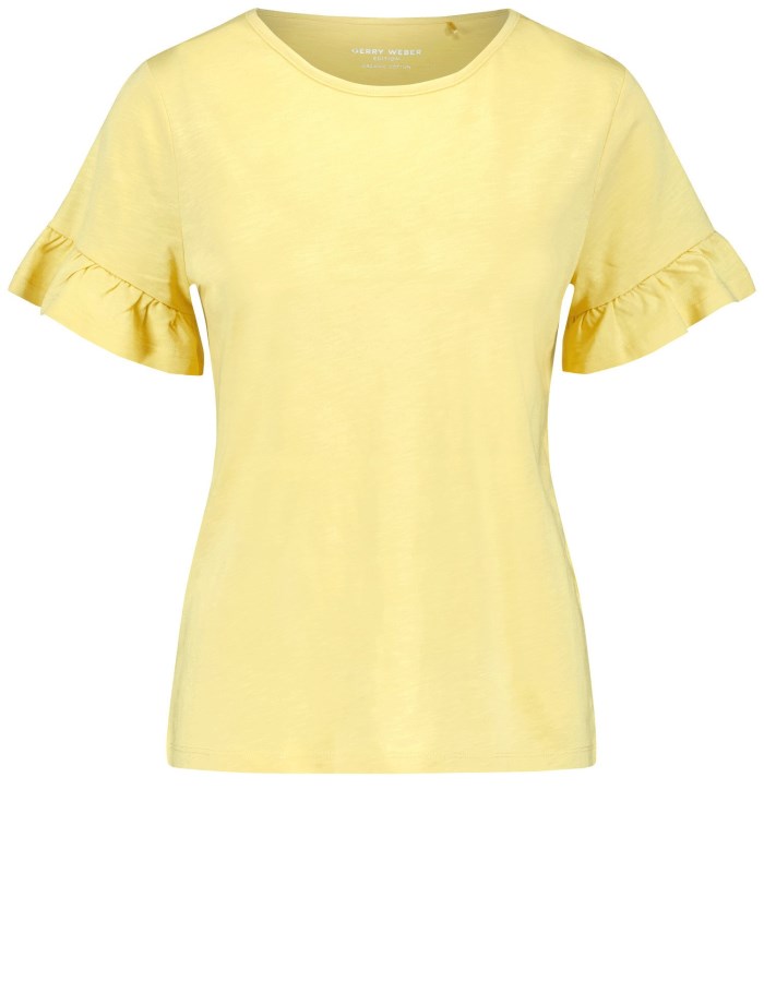 Gerry Weber T-shirt with subtle trumpet sleeves T-skjorte Gul | ZCZH5463