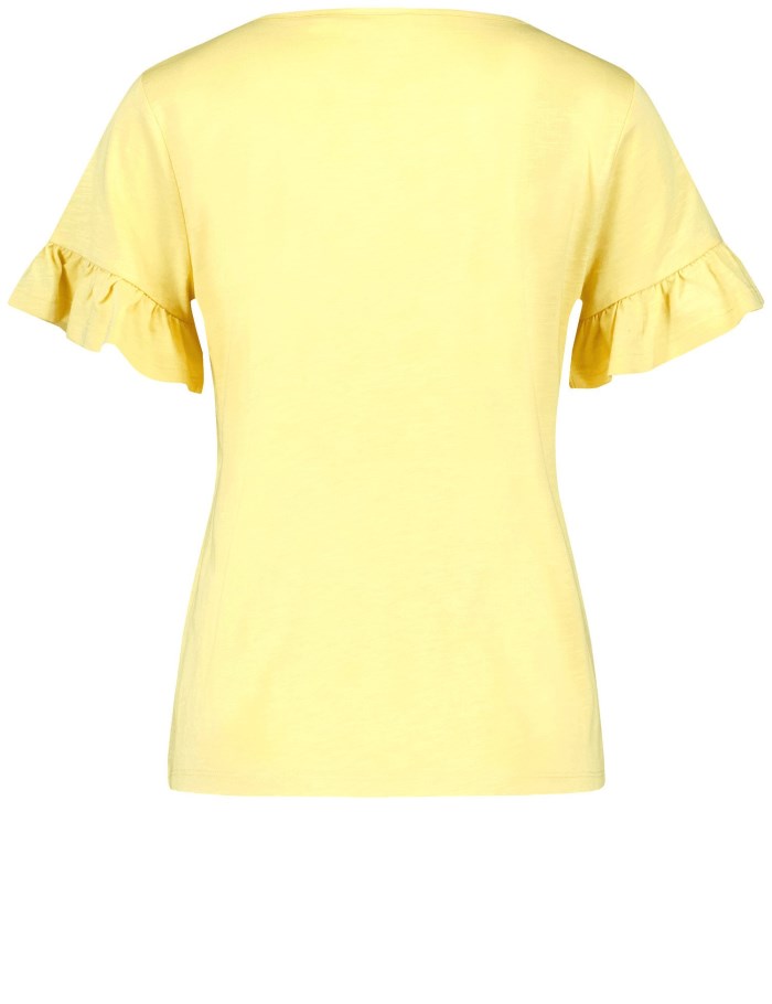 Gerry Weber T-shirt with subtle trumpet sleeves T-skjorte Gul | ZCZH5463