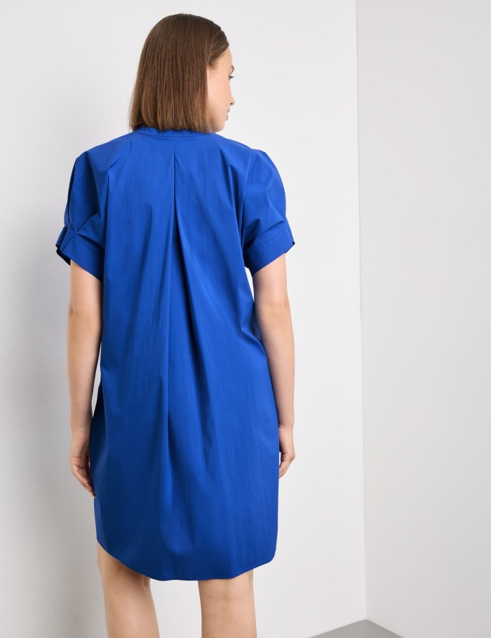 TAIFU Tunic dress with pleated details on the short sleeves Kjole Blå | WGAU3505