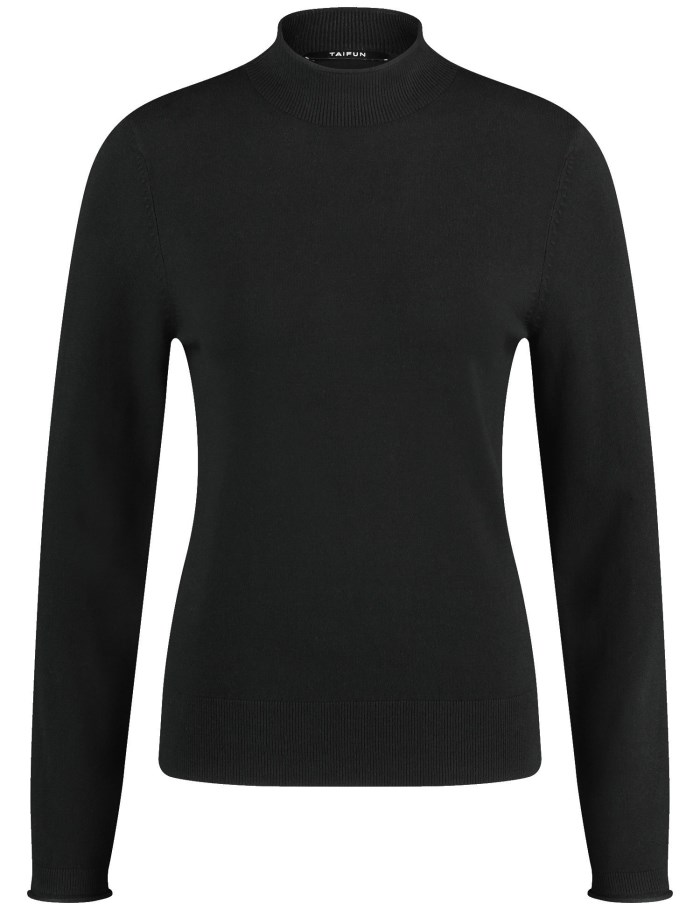 TAIFU Turtleneck jumper Strikkevarer Svarte | ISKK2286