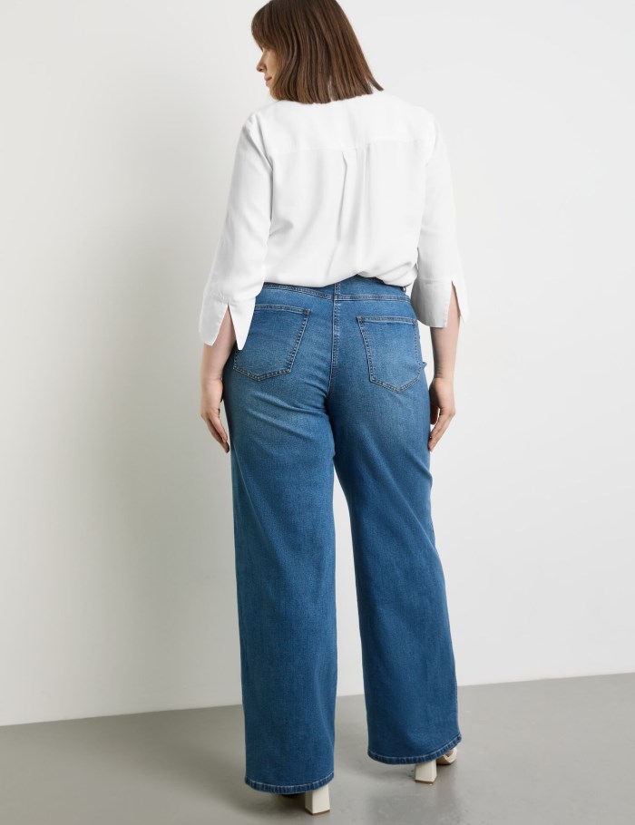 SAMOON Wide-leg jeans, Carlotta Bukser Blå | NRZP3764