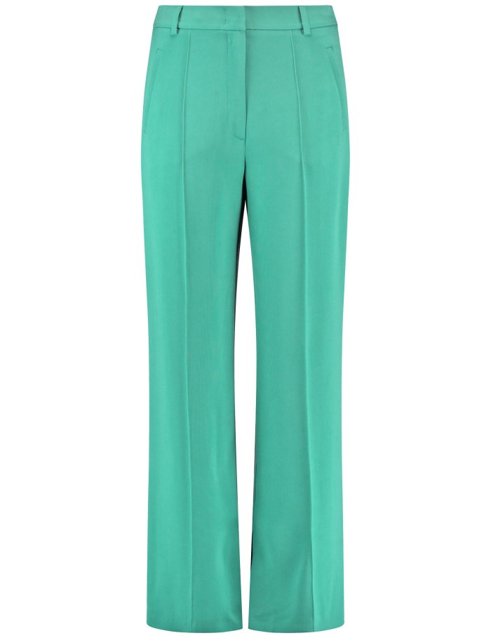 Gerry Weber Wide-leg trousers with pintucks Bukser Grønn | YICZ8746