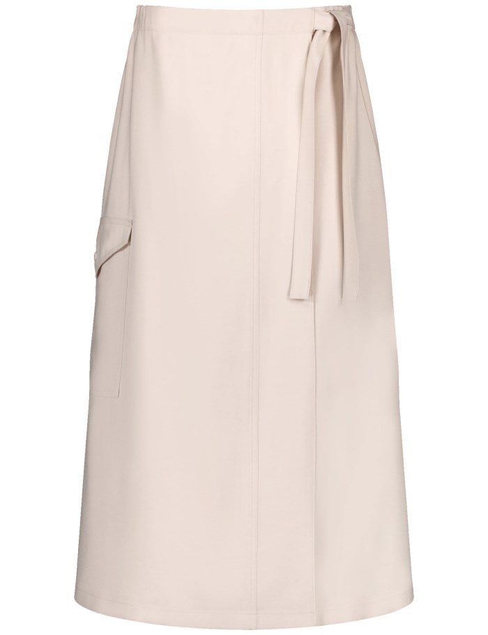 Gerry Weber Wrap-over skirt with a patch pocket Skjørt Beige | RMJA7020