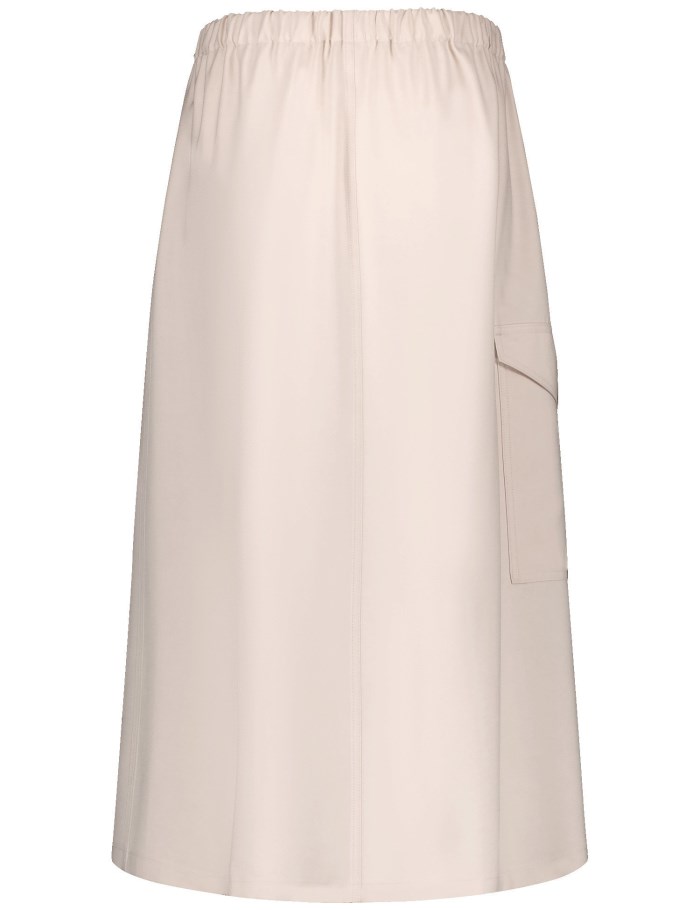 Gerry Weber Wrap-over skirt with a patch pocket Skjørt Beige | RMJA7020