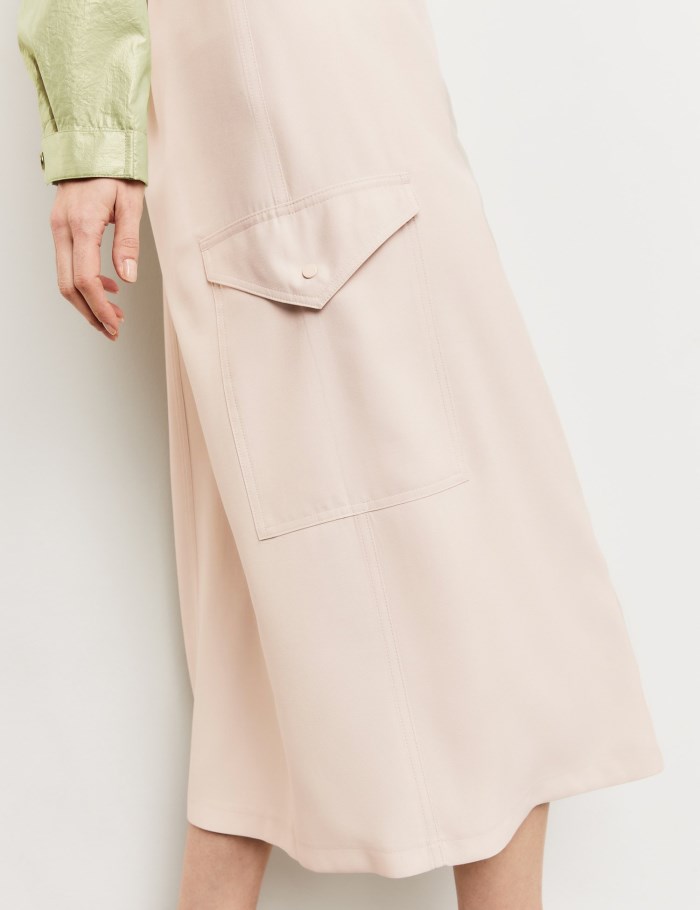 Gerry Weber Wrap-over skirt with a patch pocket Skjørt Beige | RMJA7020