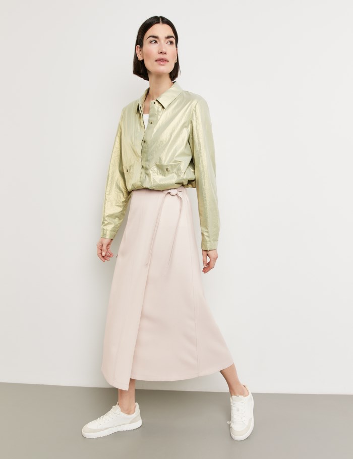 Gerry Weber Wrap-over skirt with a patch pocket Skjørt Beige | RMJA7020