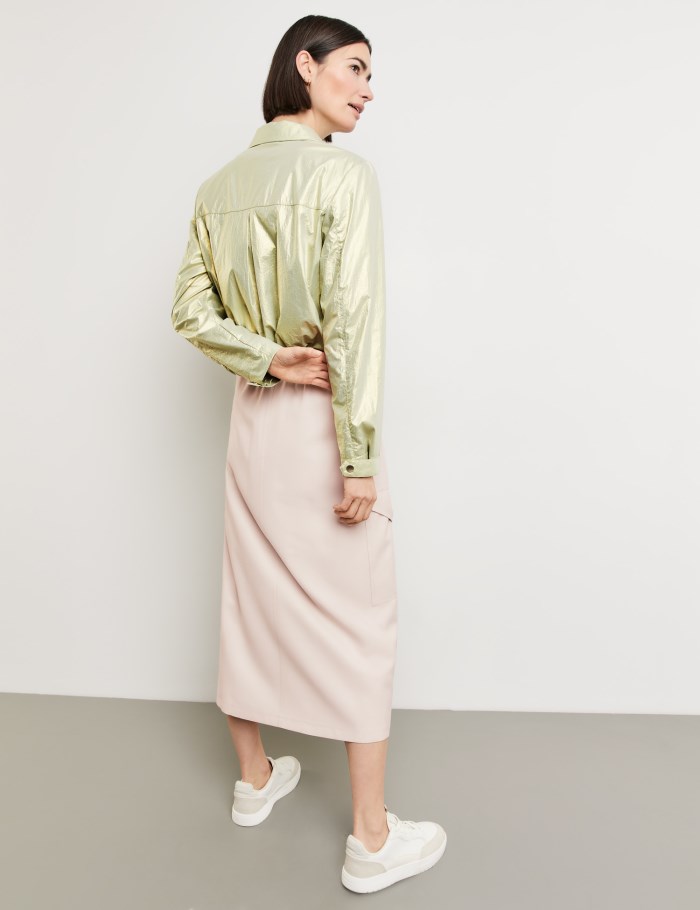 Gerry Weber Wrap-over skirt with a patch pocket Skjørt Beige | RMJA7020